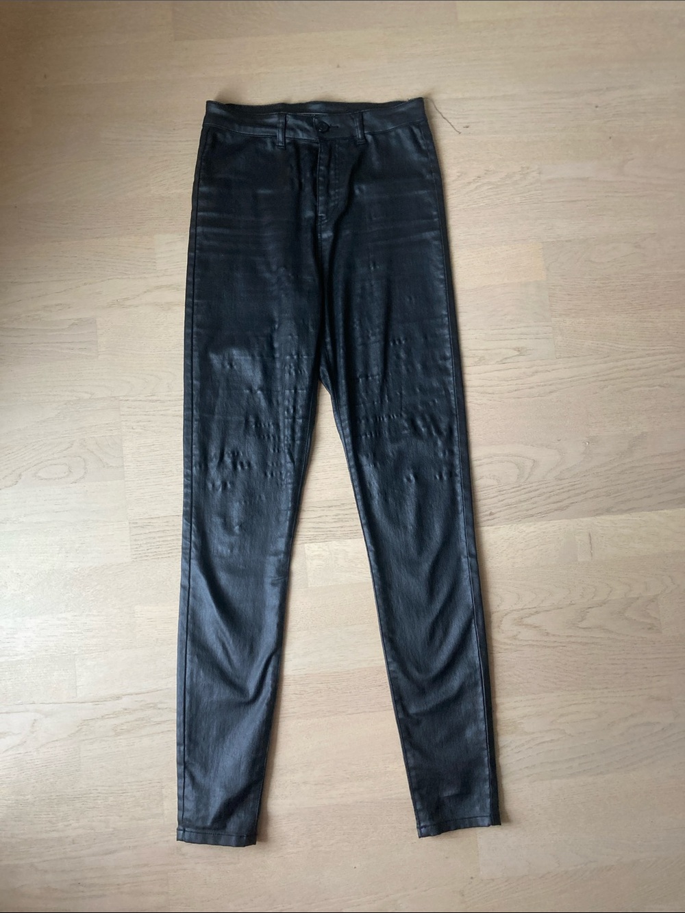 Noisy May Black Faux Leather Pants